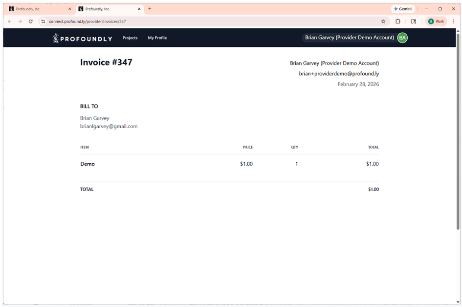 Invoice tracking